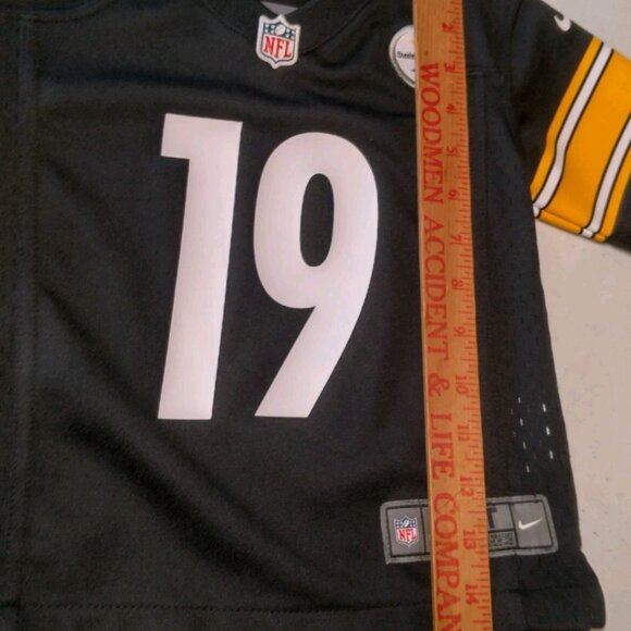 Pittsburgh Steelers Juju Smith-Schuster Jersey Youth 3T Nike On Field Black #19 - Picture 4 of 12